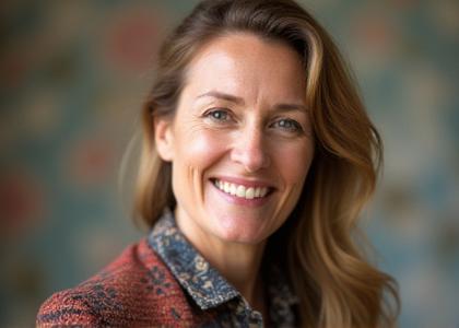 Portrett av Solveig Olsen, Tekstil- og Tapetdesigner.